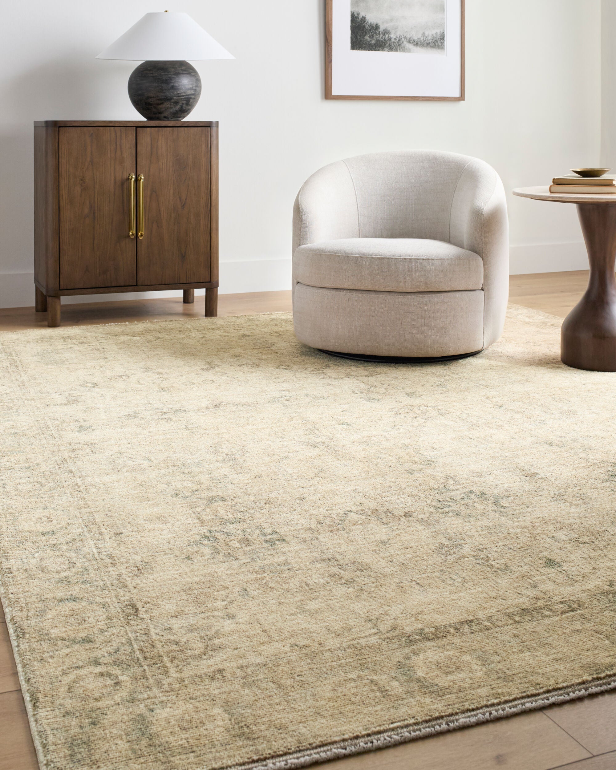 Fetscher Beige / Olive Rug RUGS - synthetic Surya