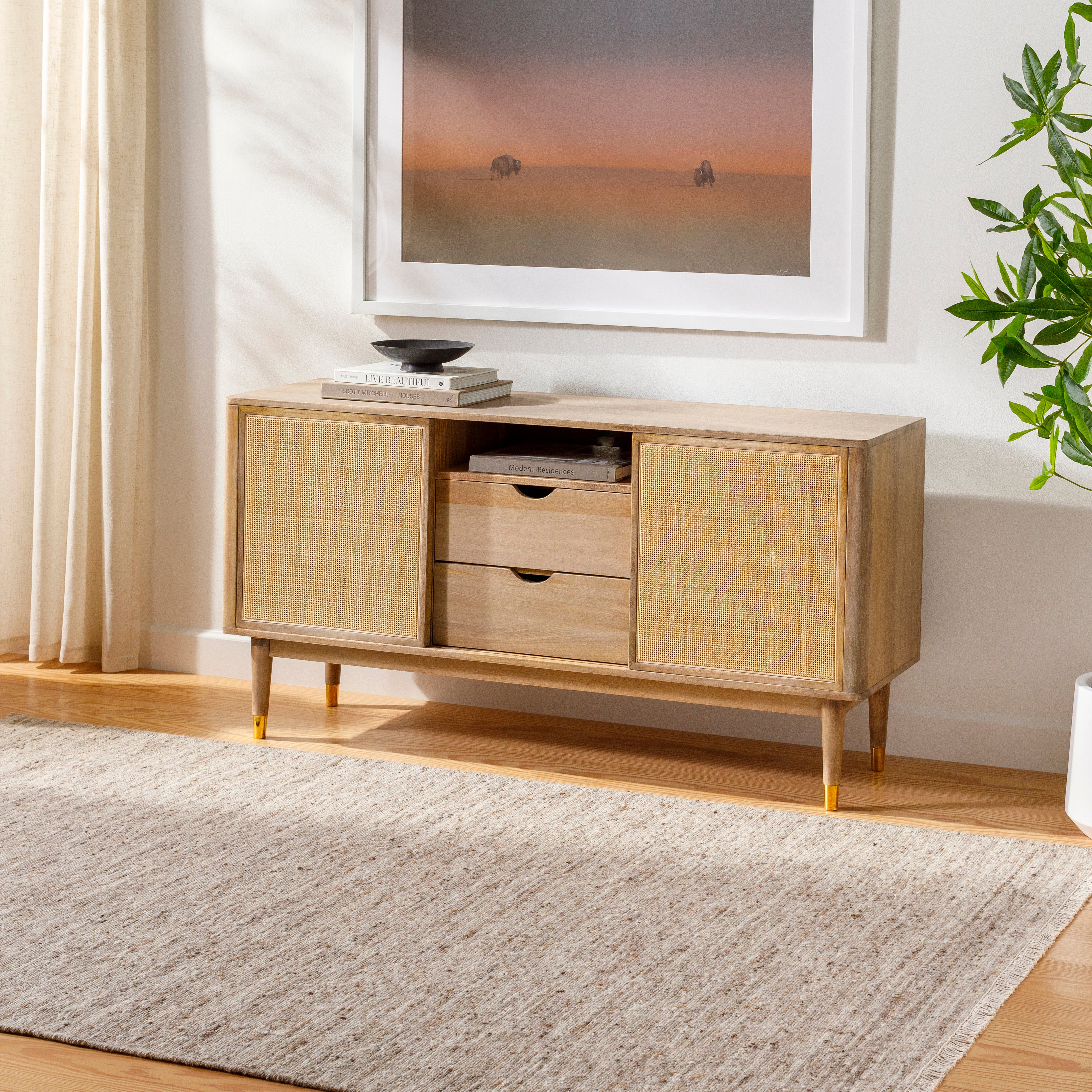 Hampton Oatmeal Rug RUGS - wool Surya