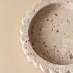 Travertine Scallop Dish tray Indaba