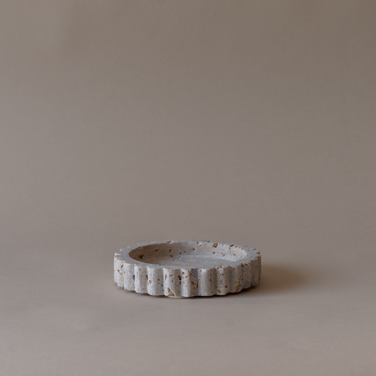Travertine Scallop Dish tray Indaba