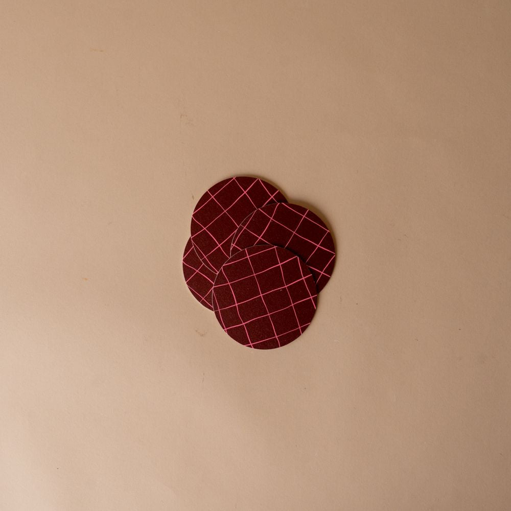 Grid Pattern Coaster Set coaster set One & Only Paper (Faire)
