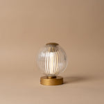 Round Fluted Table Lamp with Brass Finish Table Lamps Creative Co-op (DYA)