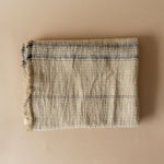 Linen Stripe Slub Throw Blanket blanket Indaba