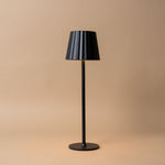 Mini Fluted Table Lamp - Black Table Lamps Abbott Collection Black LED Lamp