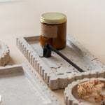 Travertine Scallop Rectangular Tray tray Indaba