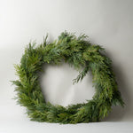 Faux White Cedar Wreath CHRISTMAS 2025 Tri W Imports Large