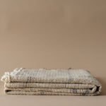 Linen Stripe Slub Throw Blanket blanket Indaba