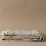 Linen Stripe Slub Throw Blanket blanket Indaba