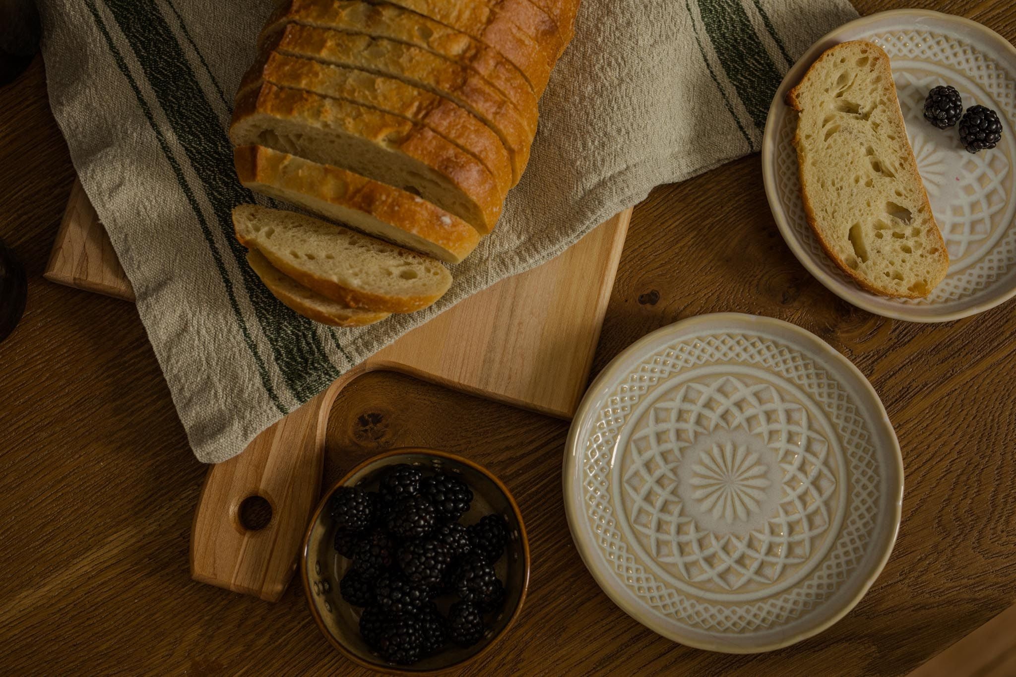 Hand Finished Stoneware Bread Plate plate David Shaw