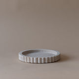 Travertine Scallop Dish tray Indaba