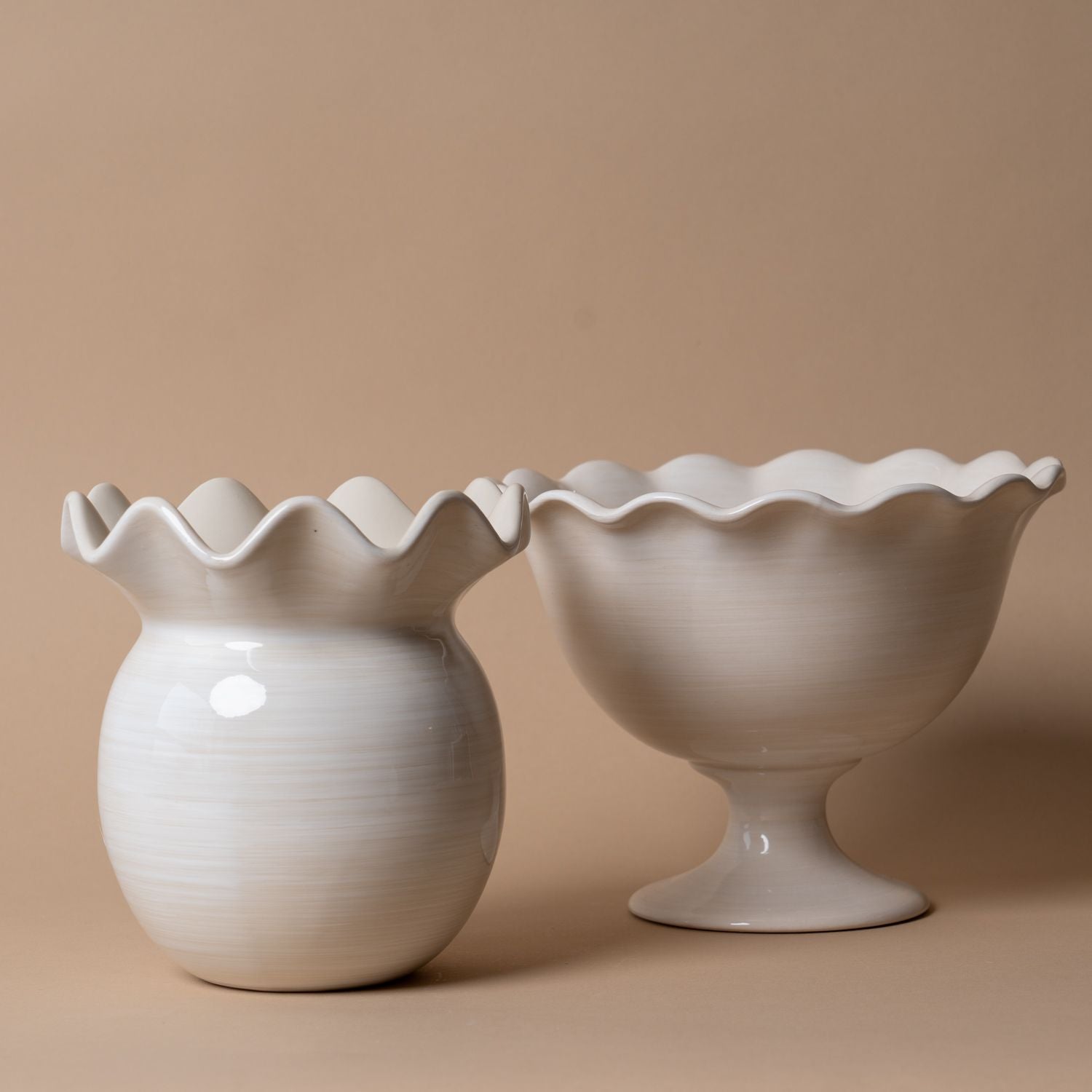 Trifle Bowl with Ruffle Edge - Rug & Weave