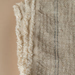 Linen Stripe Slub Throw Blanket blanket Indaba
