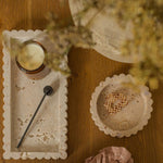 Travertine Scallop Dish tray Indaba