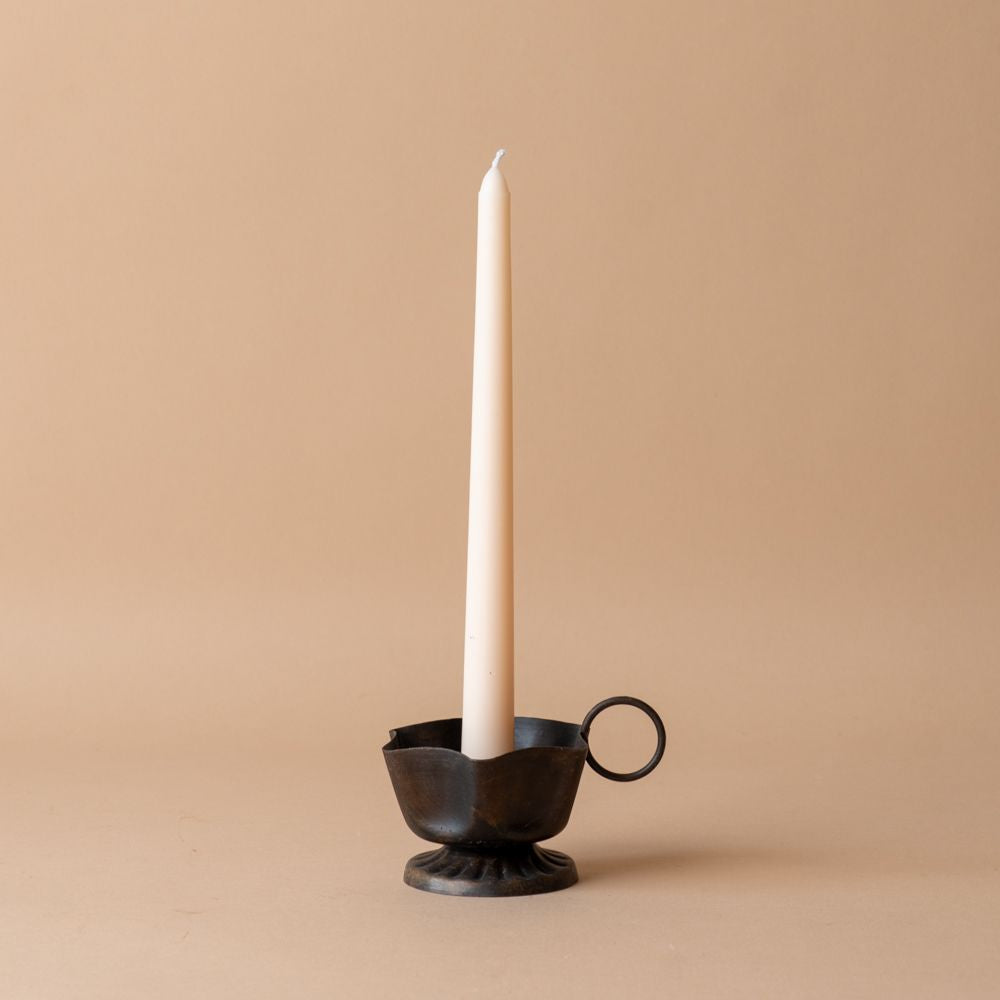 Antiqued Ruffle Edge Taper Candle Holder candle holder Bohemia Design (Faire)