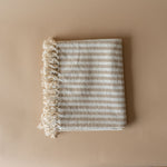 Latte Stripe Hammam Bath Towel towel Indaba