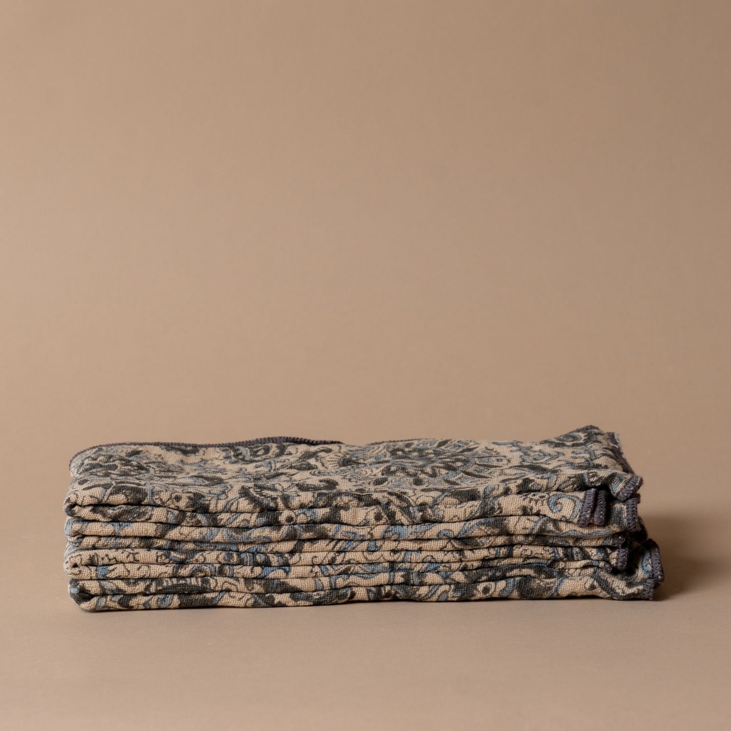 Embroidered Edge Block Print Napkin napkin Indaba
