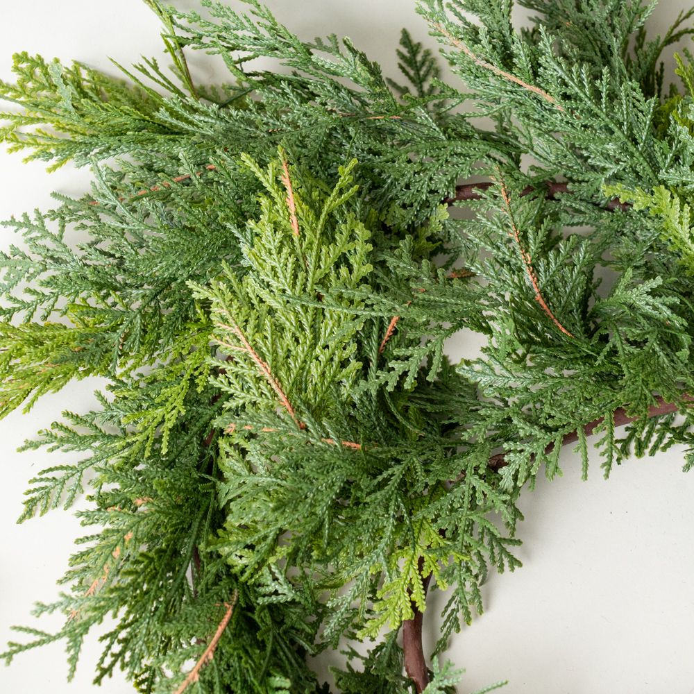 Faux White Cedar Garland CHRISTMAS 2025 Tri W Imports