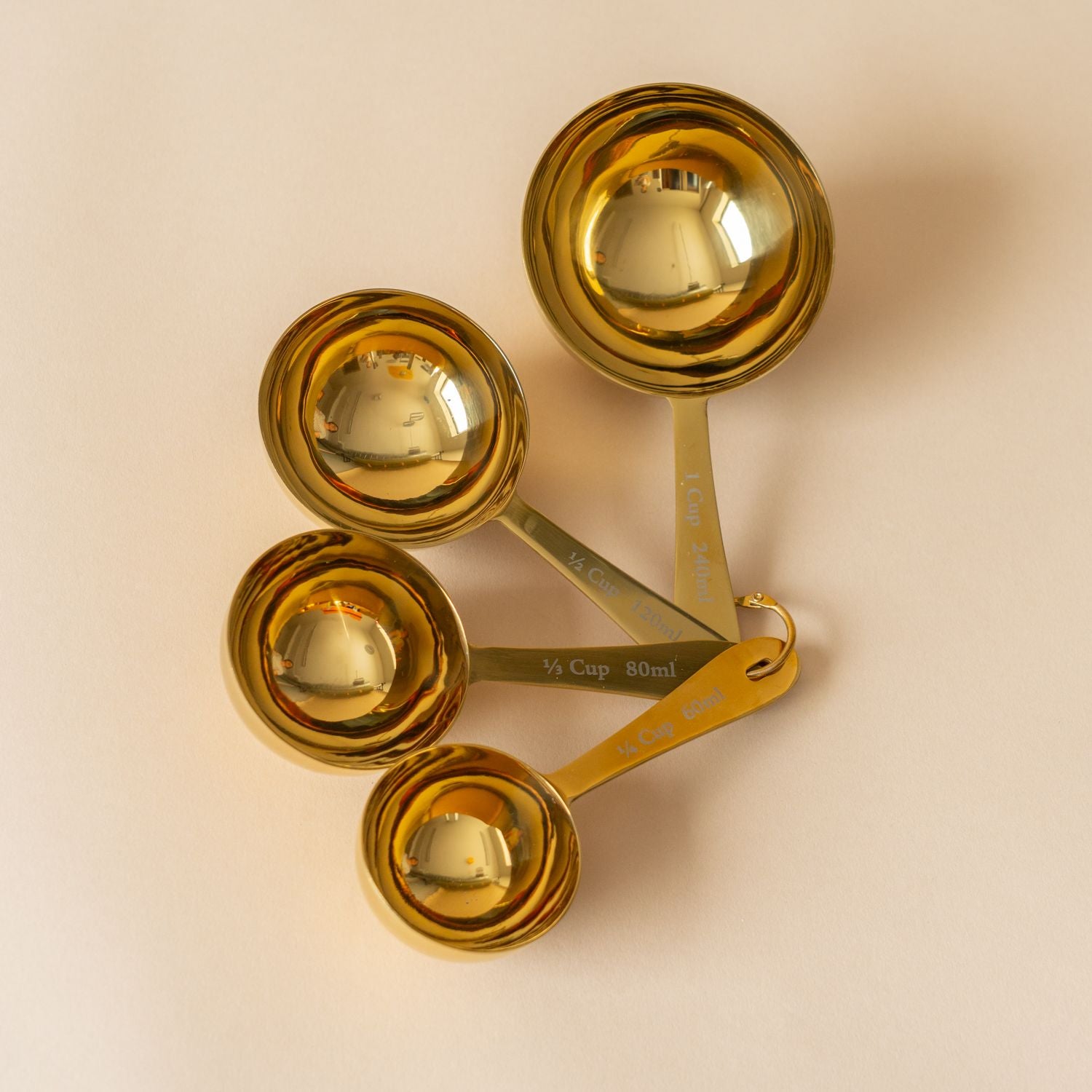 Gold Finish Measuring Cup Set measuring cups DANICA (Faire)