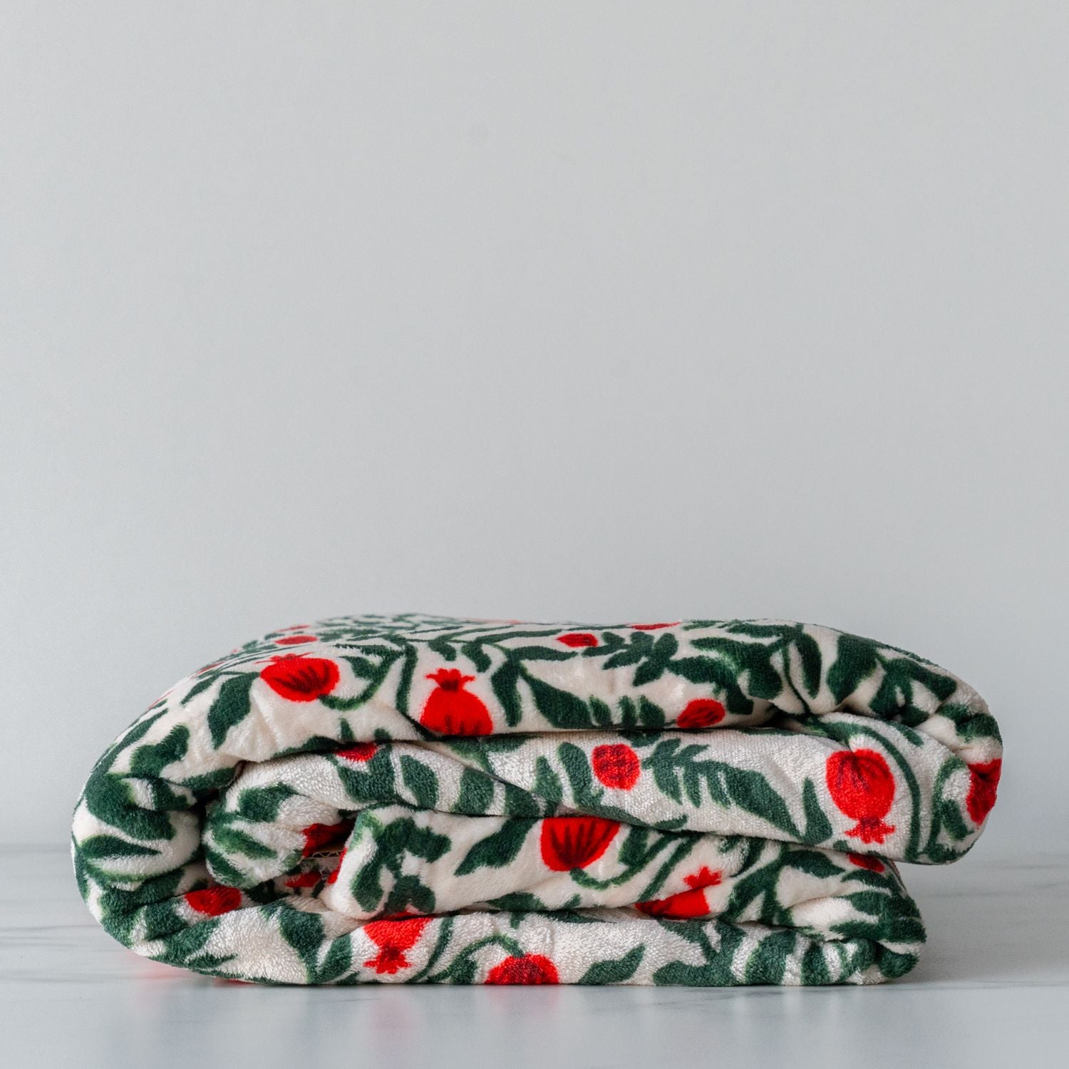 Pomegranate Fleece Throw Blanket blanket Rifle Paper Co. (Faire)