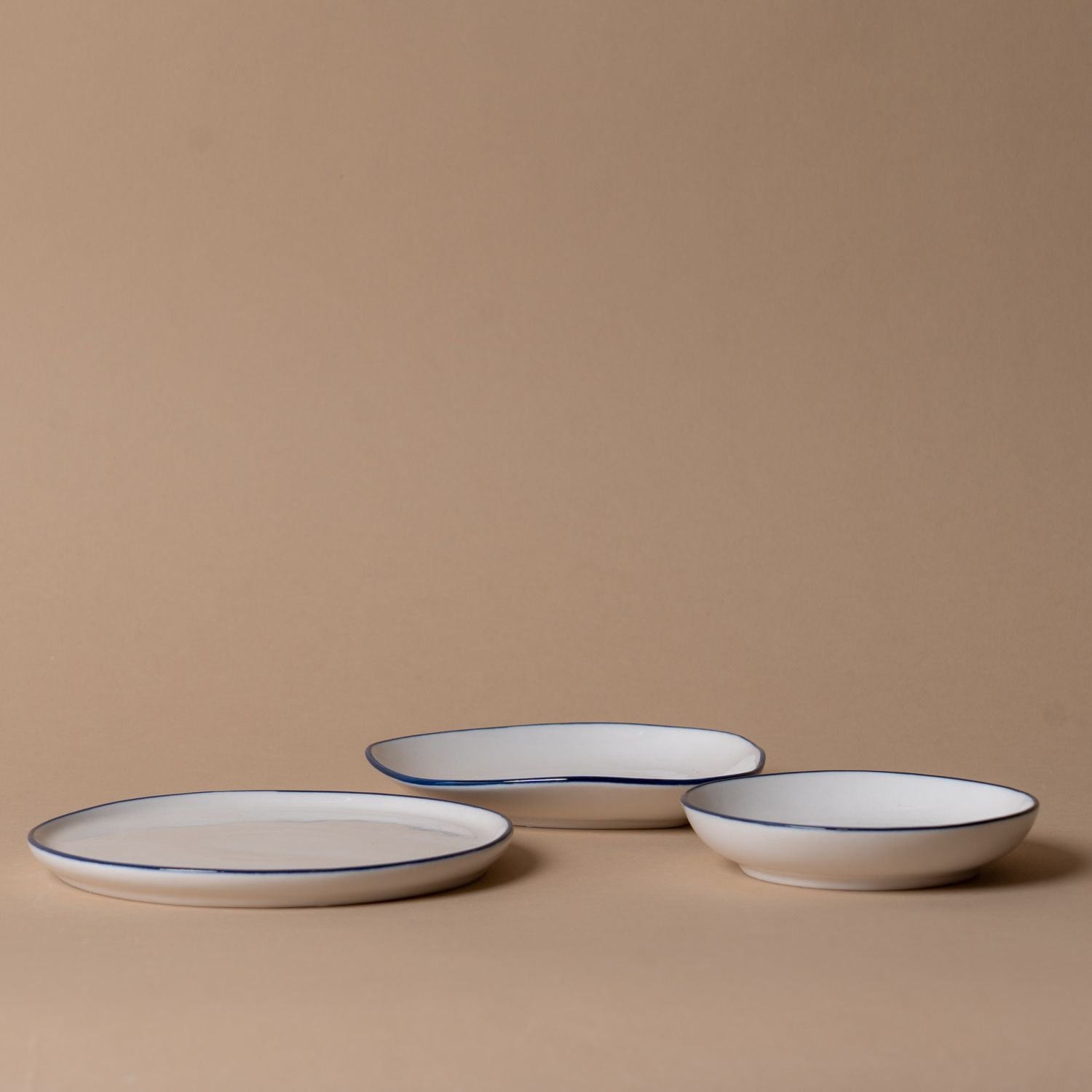 Organic Blue Edge Dessert Plate plate Tranquillo (DYA)
