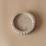 Travertine Scallop Dish tray Indaba Small