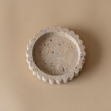 Travertine Scallop Dish tray Indaba Small