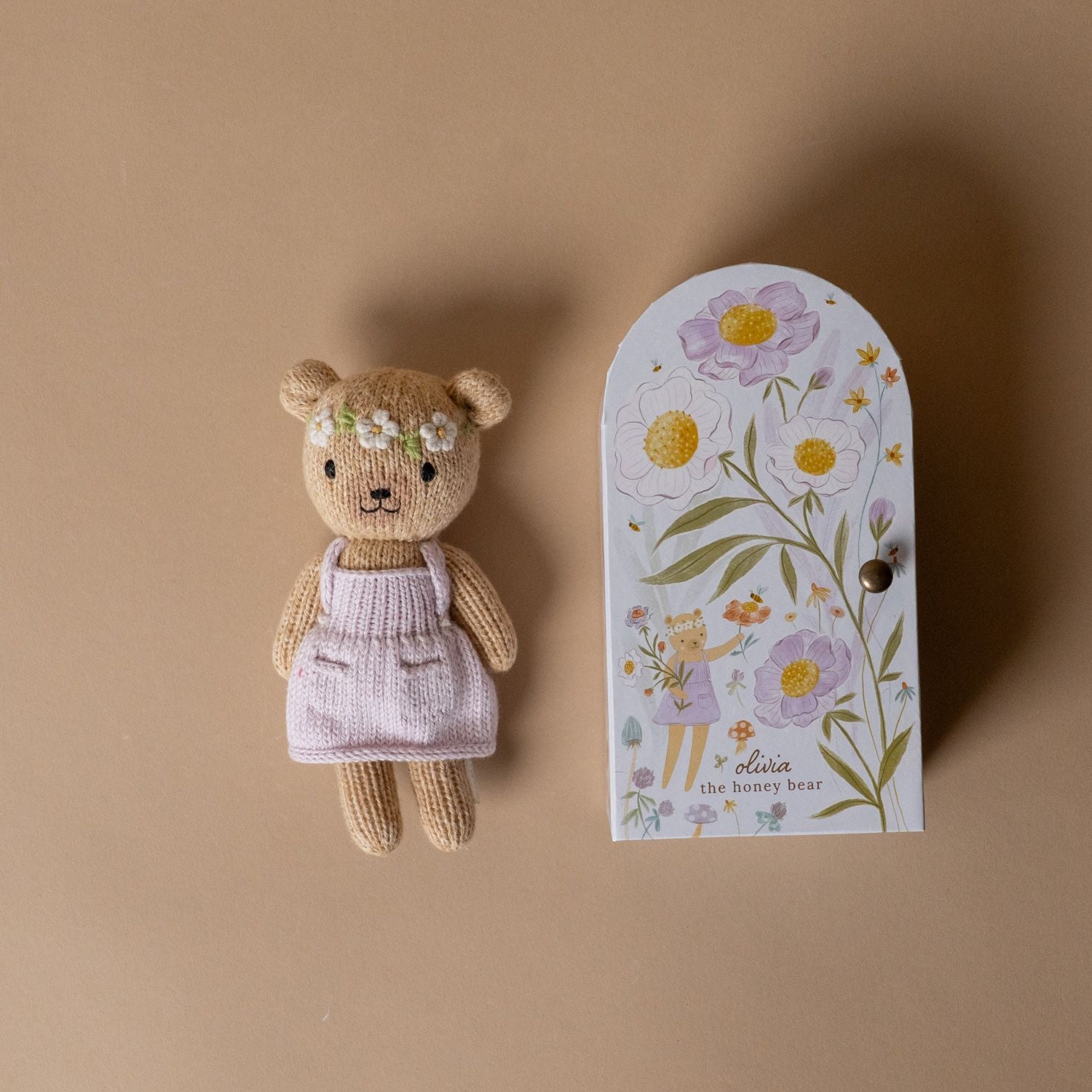 Tiny Olivia the Honey Bear by Cuddle+Kind FINNBIRD - stuffed toy Cuddle + Kind (Faire)