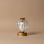 Round Fluted Table Lamp with Brass Finish Table Lamps Creative Co-op (DYA)