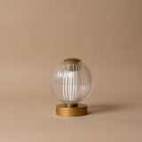 Round Fluted Table Lamp with Brass Finish Table Lamps Creative Co-op (DYA)
