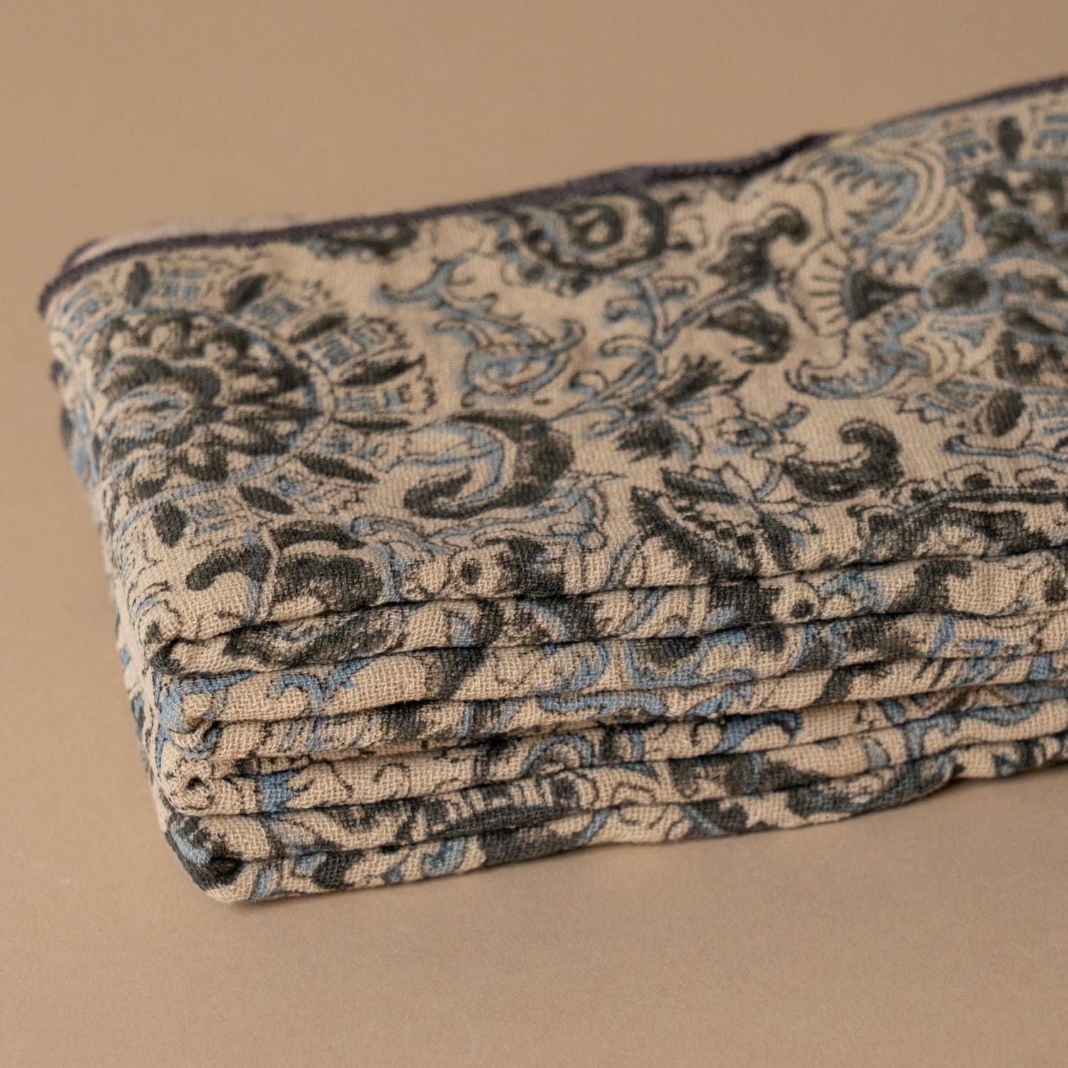 Embroidered Edge Block Print Napkin napkin Indaba