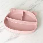 Silicone Suction Bear Plate FINNBIRD - plate Peaks & Valleys Baby (Faire) Rose Pink