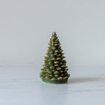 Tree Shaped Pillar Candle CHRISTMAS 2024 Creative Co-op (DYA) Evergreen