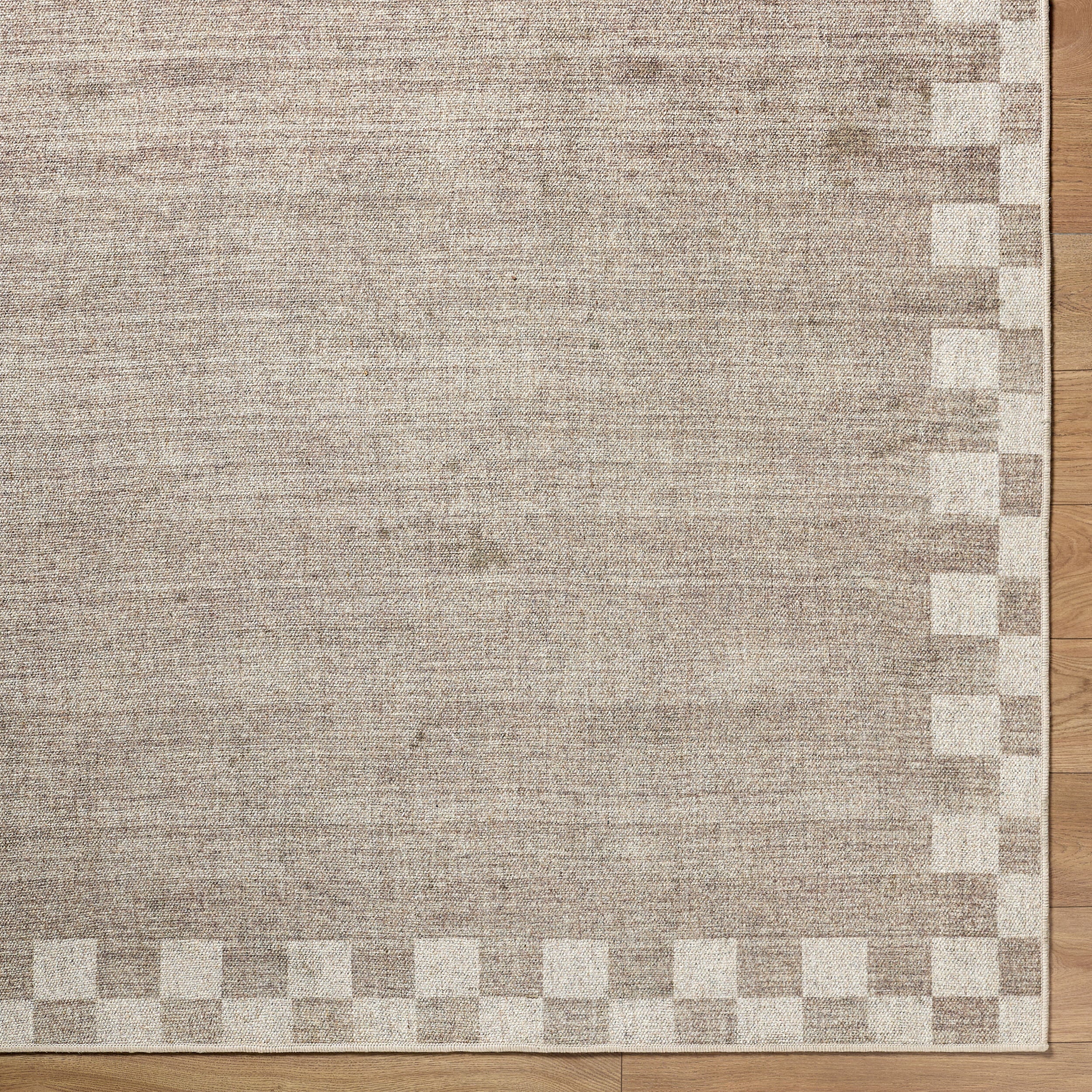 Jude Checkered Border Washable Rug RUGS - washable Surya