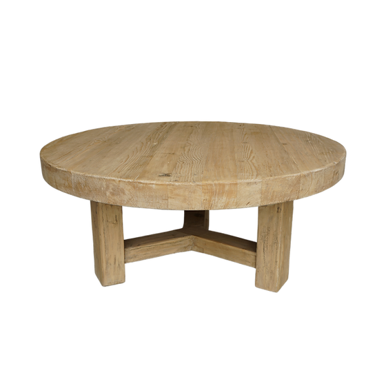 IN STORE - Lawrence Round Reclaimed Wood Coffee Table FURNITURE - in store Hauer Market