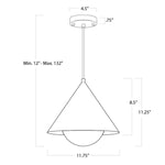 STORE FIXTURE - Hilton Pendant - Black/Brass LIGHTING - store fixture Regina Andrew