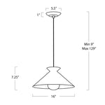 STORE FIXTURE - Viggo Pendant Small - White/Gold LIGHTING - store fixture Regina Andrew