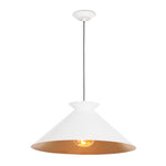 Viggo Pendant Large (White and Gold) Pendants Regina Andrew