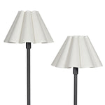 Polly Floor Lamp (Blackened Brass with White Scalloped Shade) Floor Lamps Regina Andrew
