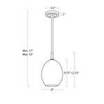 Artemis Pendant Single (Natural Brass with Champagne Glass) Pendants Regina Andrew