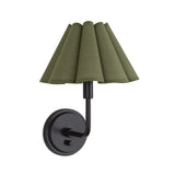 Polly Sconce Single (Blackened Brass with Green Scalloped Shade) Wall Sconces Regina Andrew