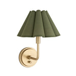 Polly Sconce Single (Natural Brass with Green Scalloped Shade) Wall Sconces Regina Andrew