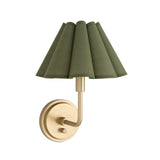 Polly Sconce Single (Natural Brass with Green Scalloped Shade) Wall Sconces Regina Andrew