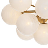 Shine Flush Mount (Natural Brass with Swirl Glass) Flush Mount Regina Andrew