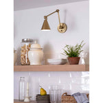 Sal Task Sconce (Natural Brass) Wall Sconces Regina Andrew