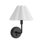 Polly Sconce Single (Blackened Brass with White Scalloped Shade) Wall Sconces Regina Andrew