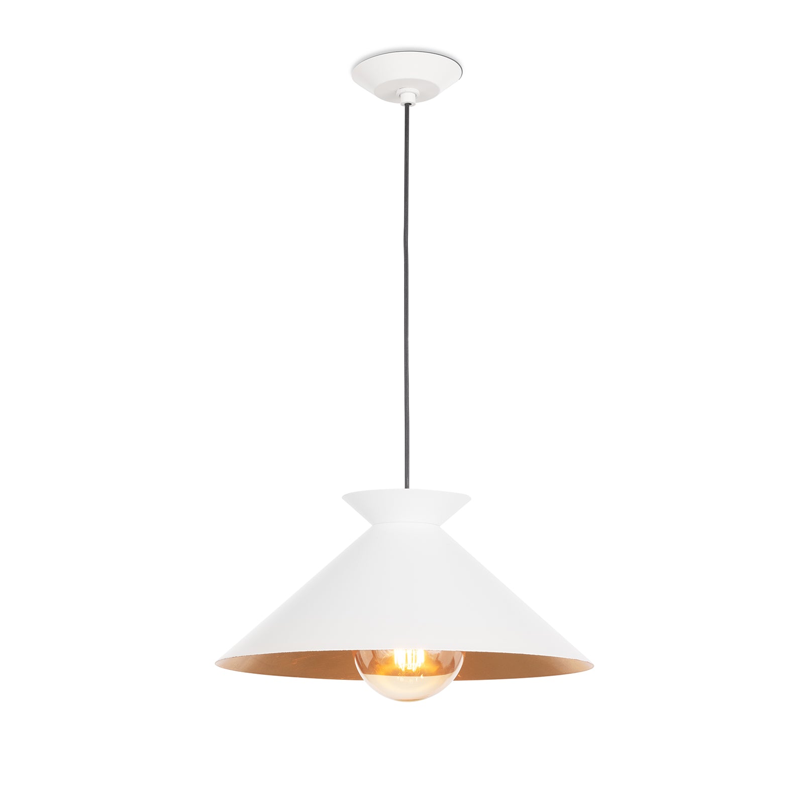 STORE FIXTURE - Viggo Pendant Small - White/Gold LIGHTING - store fixture Regina Andrew