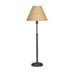 Polly Buffet Lamp (Blackened Brass with Rattan Shade) Table Lamps Regina Andrew