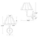 OVERSTOCK ITEM - Polly Sconce Single - Brass/White Shade - set of 2 LIGHTING - in store Regina Andrew
