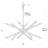 Viper Chandelier (Natural Brass) Chandelier Regina Andrew