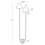 Polly Floor Lamp (Blackened Brass with Rattan Shade) Floor Lamps Regina Andrew